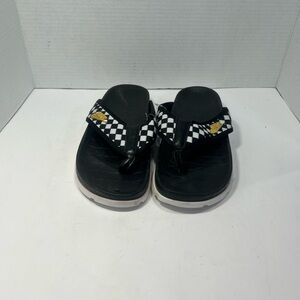 Nike Black and White Checkered Sandals